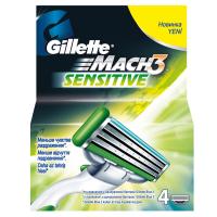 Сменные кассеты Gillette Mach 3 Sensitive 4 шт Фото