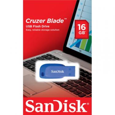 USB флеш накопитель SanDisk 16GB Cruzer Blade Blue Electric USB 2.0 Фото 2