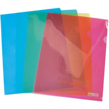 Папка – уголок Buromax А4 transparent, assorted colors Фото