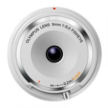 Объектив Olympus BCL-0980 Fish-Eye Body Cap Lens 9mm 1:8.0 White Фото