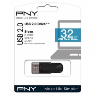 USB флеш накопитель PNY flash 32GB Attache4 Black USB 2.0 Фото 3