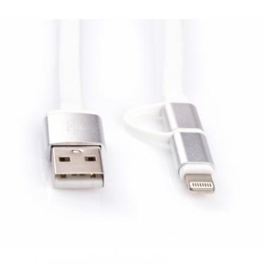 Дата кабель Vinga USB 2.0 AM to Micro 5P&Lightning 1.0m Фото 3