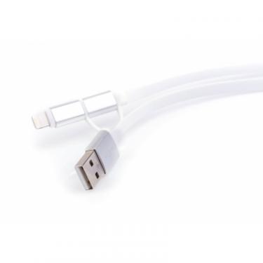 Дата кабель Vinga USB 2.0 AM to Micro 5P&Lightning 1.0m Фото 4