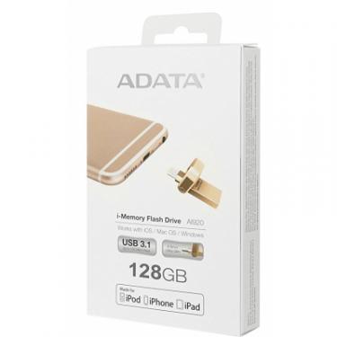USB флеш накопитель ADATA 128GB I920 Gold USB 3.1 Gen1 /Lightning Фото 6