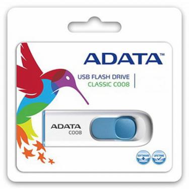 USB флеш накопитель ADATA 32GB C008 White USB 2.0 Фото 4