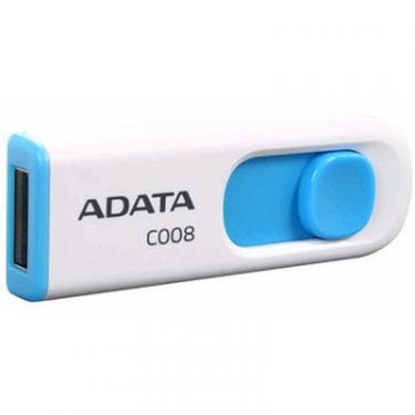 USB флеш накопитель ADATA 64GB C008 White+Blue USB 2.0 Фото 1
