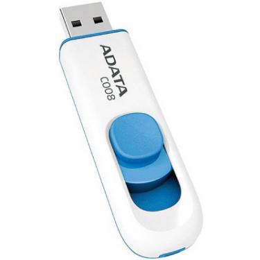 USB флеш накопитель ADATA 64GB C008 White+Blue USB 2.0 Фото 2