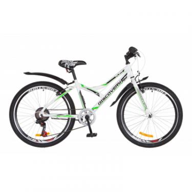 Велосипед Discovery 24" FLINT 2018 14G Vbr рама-14" St бело-зеленый Фото