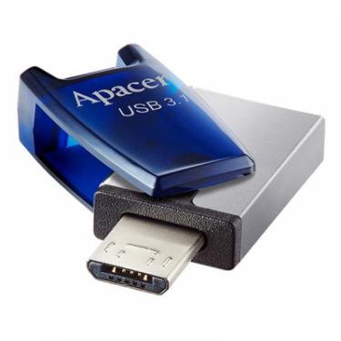 USB флеш накопитель Apacer 16GB AH179 Blue USB 3.1 OTG Фото 5