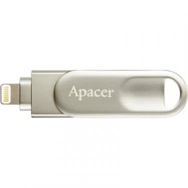 USB флеш накопитель Apacer 64GB AH790 Silver USB 3.1/Lightning Фото 2