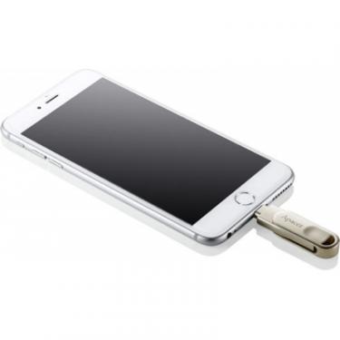 USB флеш накопитель Apacer 64GB AH790 Silver USB 3.1/Lightning Фото 3