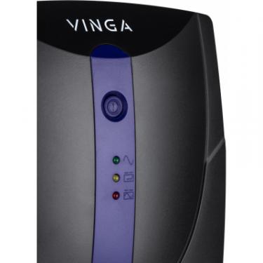 Источник бесперебойного питания Vinga LED 800VA plastic case with USB Фото 2