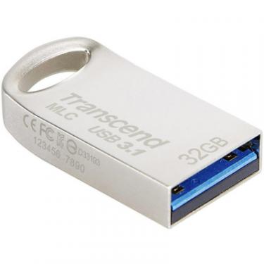 USB флеш накопитель Transcend 32GB JetFlash 720 Silver Plating USB 3.1 Фото 2