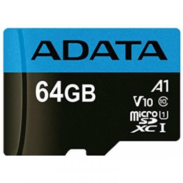 Карта памяти ADATA 64GB microSD class 10 UHS-I A1 Premier Фото 1