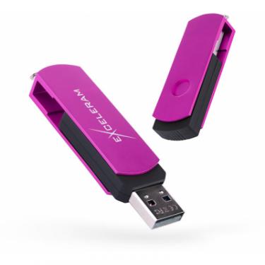 USB флеш накопитель eXceleram 32GB P2 Series Purple/Black USB 2.0 Фото