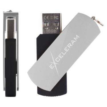 USB флеш накопитель eXceleram 16GB P2 Series Silver/Black USB 3.1 Gen 1 Фото 3