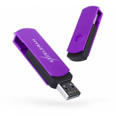 USB флеш накопитель eXceleram 64GB P2 Series Grape/Black USB 2.0 Фото