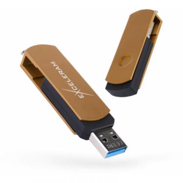 USB флеш накопитель eXceleram 64GB P2 Series Brown/Black USB 3.1 Gen 1 Фото