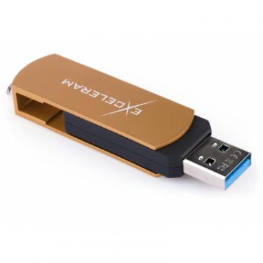 USB флеш накопитель eXceleram 64GB P2 Series Brown/Black USB 3.1 Gen 1 Фото 4