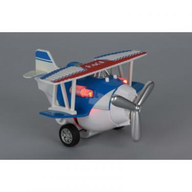 Спецтехника Same Toy Самолет металический инерционный Aircraft синий со Фото 1