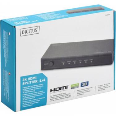 Сплиттер Digitus HDMI (INx1 - OUTx4), 4K, black Фото 2