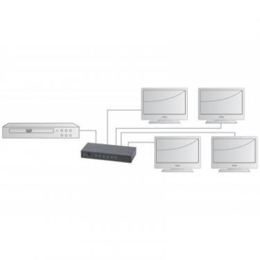 Сплиттер Digitus HDMI (INx1 - OUTx4), 4K, black Фото 3