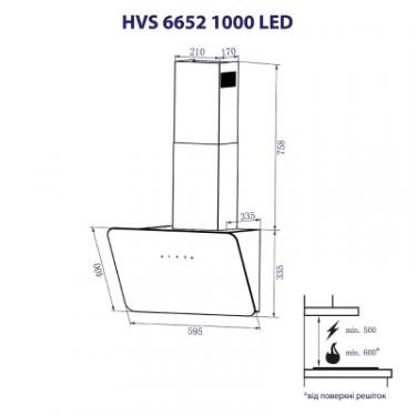 Вытяжка кухонная Minola HVS 6652 BL 1000 LED Фото 8