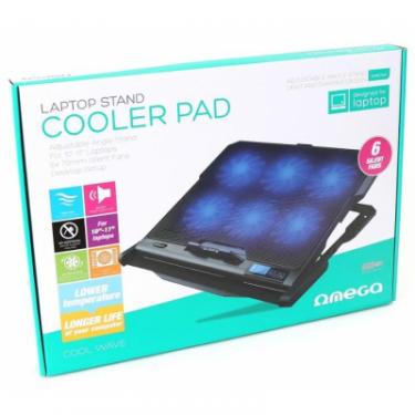 Подставка для ноутбука Omega Laptop Cooler pad COOLWAVE 6X fan black Фото 2