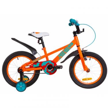 Детский велосипед Formula 16" JEEP рама-8,5" 2019 оранжево-бирюзовый Фото