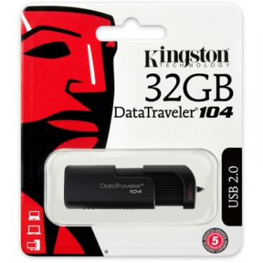 USB флеш накопитель Kingston 32GB DataTraveller 104 Black USB 2.0 Фото 5