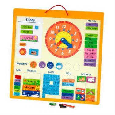 Развивающая игрушка Viga Toys Календарь магнитный англ. Фото