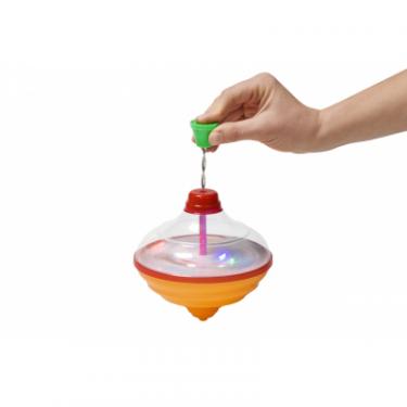 Развивающая игрушка Same Toy Юла Peg-top со светом и звуком HAPPY розовая Фото 1