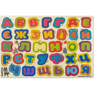 Развивающая игрушка Quokka Пазл-вкладыш Украинский алфавит Фото