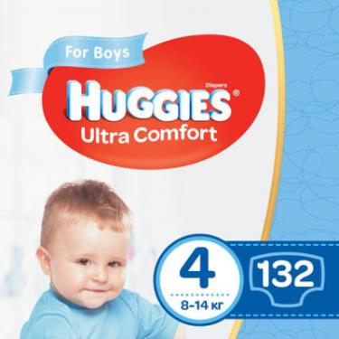 Подгузники Huggies Ultra Comfort 4 (8-14 кг) Mega для хлопчиків 132 ш Фото