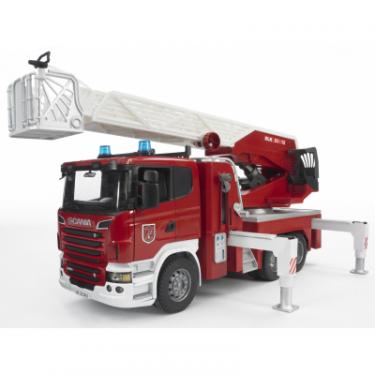 Спецтехника Bruder Большая пожарная машина Scania R-series с лестнице Фото