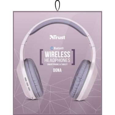 Наушники Trust Dona Wireless Over-Ear Mic Pink Фото 8