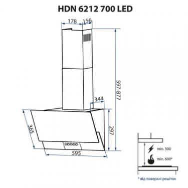 Вытяжка кухонная Minola HDN 6212 IV 700 LED Фото 9