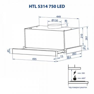 Вытяжка кухонная Minola HTL 5314 I 750 LED Фото 11