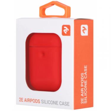 Чехол для наушников 2E для Apple AirPods Pure Color Silicone 3.0 мм Red Фото 2