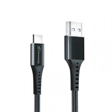 Дата кабель Grand-X USB 2.0 AM to Type-C 1.2m Black Фото 2