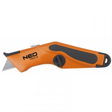 Нож канцелярский Neo Tools с трапециевидным левием, металический корпус Фото