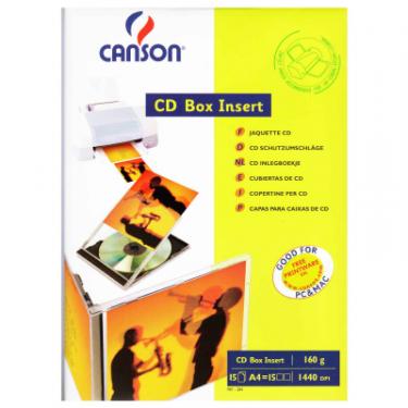 Бумага Canson для CD/ DVD, вкладка, 160г, A4, 15ст Фото