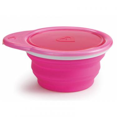Набор детской посуды Munchkin Тарелка дорожная Go Bowl розовая Фото