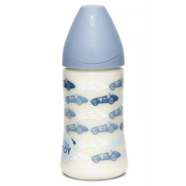 Бутылочка для кормления Suavinex Истории малышей 270 мл, голубая Фото
