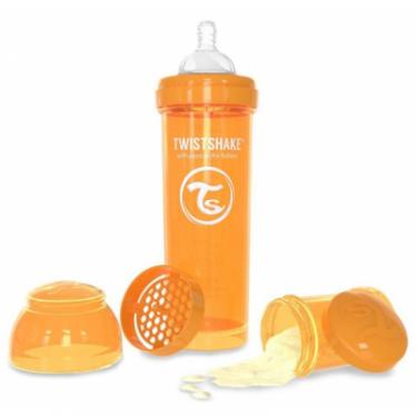Бутылочка для кормления Twistshake антиколиковая 330 мл, оранжевая Фото 2