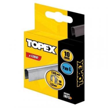 Скобы для строительного степлера Topex для кабеля тип L, 10 мм, 1000 шт. Фото