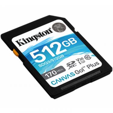 Карта памяти Kingston 512GB SDXC class 10 UHS-I U3 Canvas Go Plus Фото 1