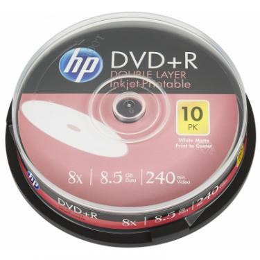 Диск DVD HP DVD+R 8.5GB 8X DL IJ PRINT 10шт Spindle Фото