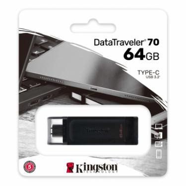 USB флеш накопитель Kingston 64GB DataTraveler 70 USB 3.2 / Type-C Фото 2