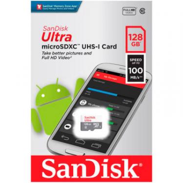 Карта памяти SanDisk 128GB microSD class 10 Ultra Light Фото 1